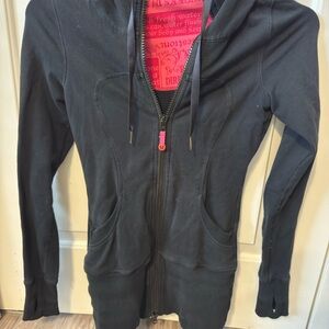 Lululemon Athletica Black Hoodie with Pink Accents